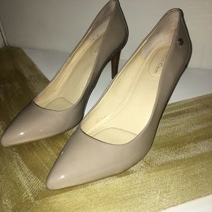 3 inch patent leathered pumped Calvin Klein heels